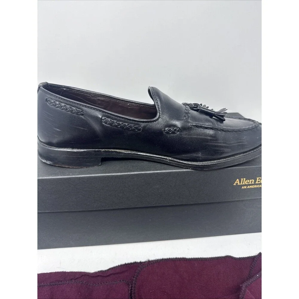 Allen Edmonds The Adams Independence Collection Black Loafers Tassle Sz 10 D